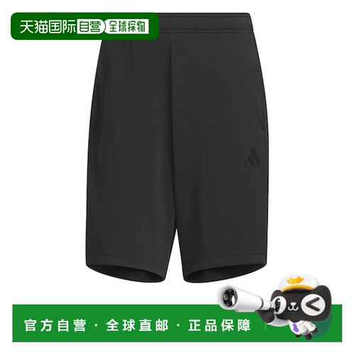 日本直邮Adidas/阿迪达斯休闲纯色徽标条纹三分系带运动短裤日版