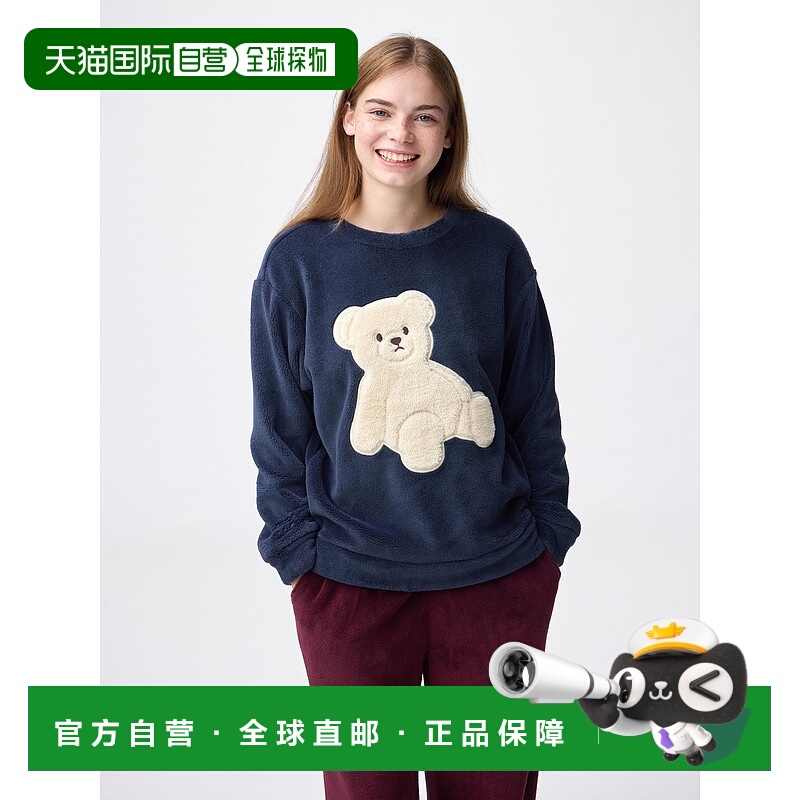 日潮跑腿GU极优 棉花糖手感套头衫泰迪熊图案 357252