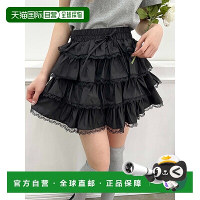 1h可退 日本直邮PHILLY 女士蕾丝层叠荷叶边迷你裙 PWC25SS087
