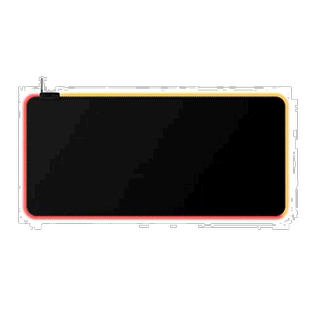 【日本直邮】Hyperx金士顿 RGB游戏用鼠标垫布垫XL号黑色  4S7T2A