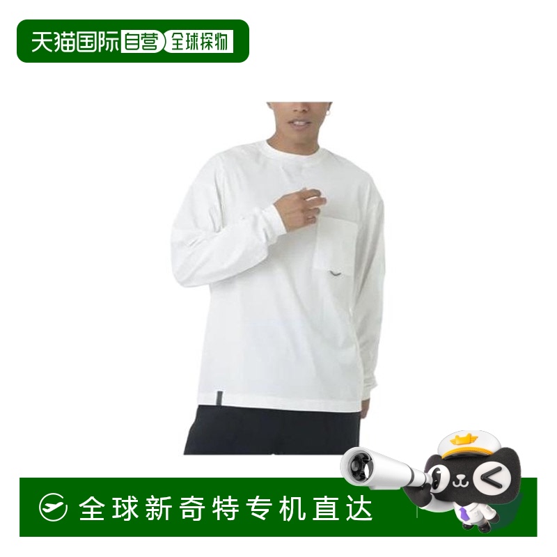 日本直邮New Balance  纯色圆领宽松长袖T恤 男款 白色