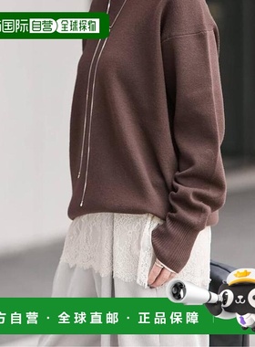 1h可退 日本直邮JOURNAL STANDARD 蕾丝下摆圆领透视长袖T恤