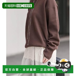 蕾丝下摆圆领透视长袖 STANDARD T恤 日本直邮JOURNAL 1h可退