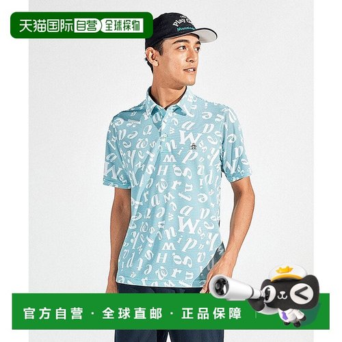 日本直邮Munsingwear 防晒NIR多logo印花半袖polo衫 [M01871EM012
