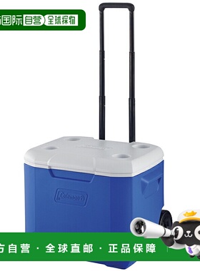日本直邮Coleman 轮式冷藏箱/60QT 56L 蓝色 x 白色 2000027863