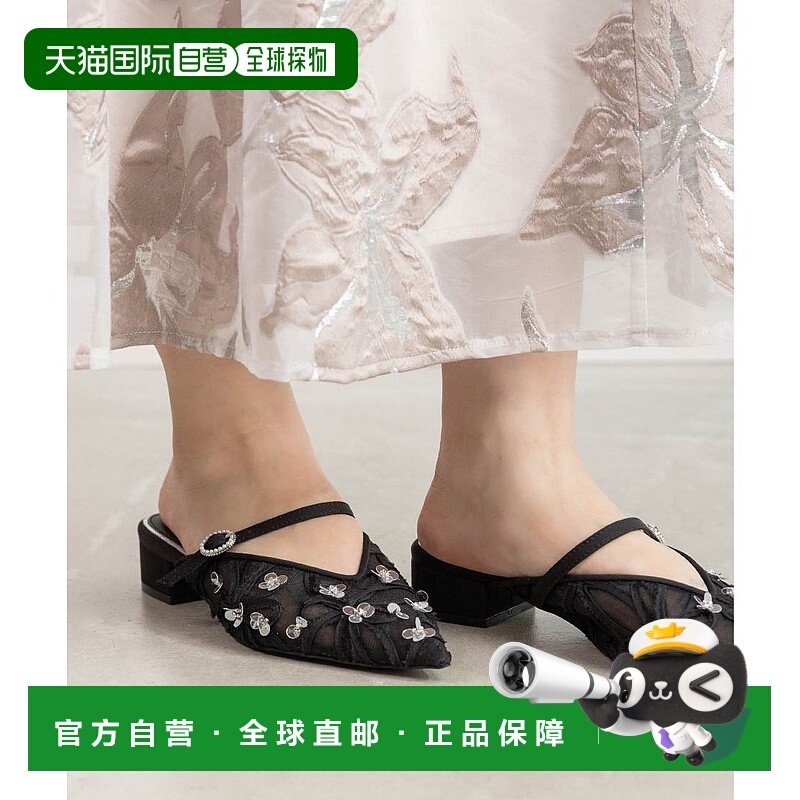 日本直邮RANDA 闪钻平底穆勒高跟鞋 平底鞋女鞋 RA041BW016238