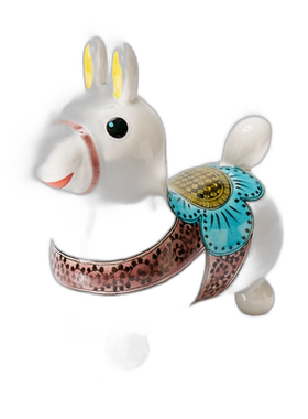 日本直邮九谷烧罗迪水年风花（白色）道场八重装饰品幸运符罗迪马