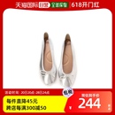 日本直邮 Menue女士浅口鞋 银色低帮平底透气休闲轻便百搭单鞋