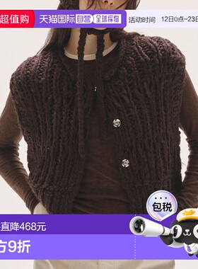 TODAYFUL 混纺手工针织背心短款无袖2025 秋冬上衣（1252