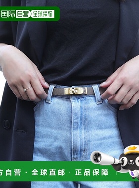 日本直邮florge 无级调节牛皮革Turn Lock设计腰带 FL8218EW04663