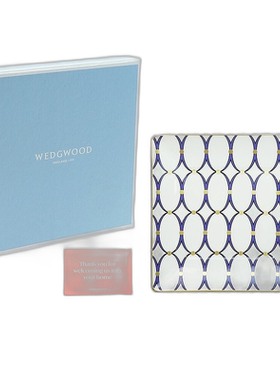 日本直邮WEDGWOOD威基伍德金粉年华方形碟骨瓷方盘欧式餐盘菜盘