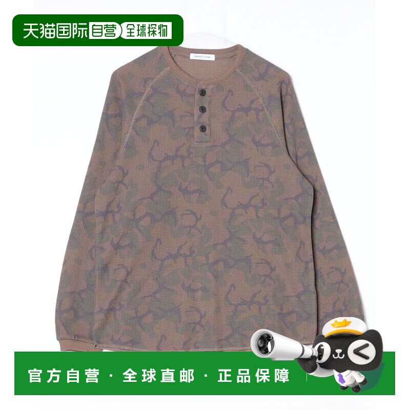日本直邮FREAK'S STORE 男装 亨利领瓦楞纹长袖T【付后1h可退】