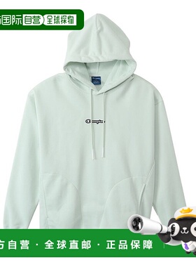 日本直邮Champion SS24 徽标宽松连帽长袖卫衣 男女同款 冰绿色