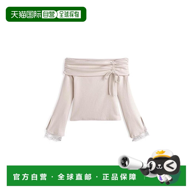日本直邮日潮 GRL蕾丝袖露肩上衣dk1577女装