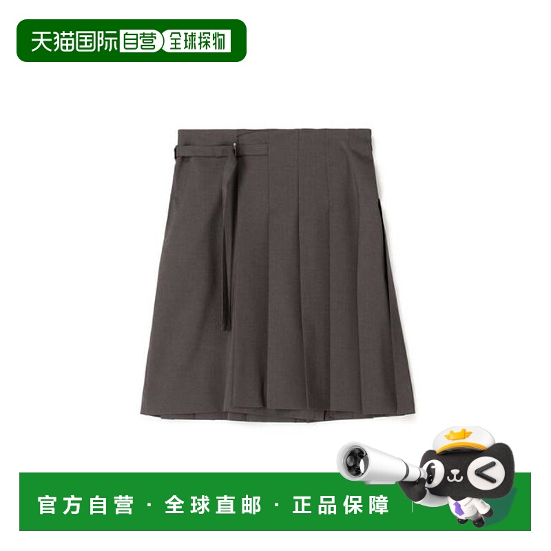 1h可退 日本直邮TOMORROWLAND 羊毛感包裹式百褶裙半身裙包臀裙