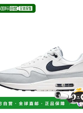 日本直邮Nike Air Max 1 减震防滑 低帮 生活休闲鞋 男款 白灰色