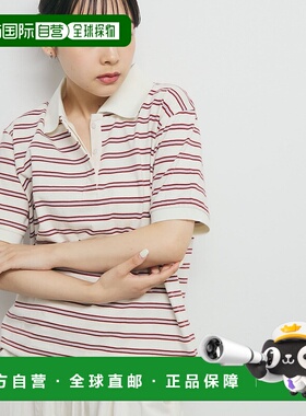 1h可退 日本直邮KBF 女士 多彩条纹设计圆领短袖T恤 KBA521R460
