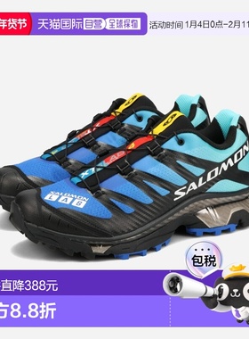 日本直邮SALOMON XT-4 OG 男士低帮运动鞋黑色/航海蓝/蓝色和库拉