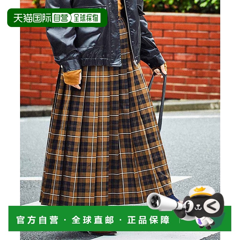 1h可退 日本直邮THREE FIFTY STANDARD 女士苏格兰格纹褶皱长裙 7