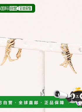 1h可退 日本直邮COACH 蔻驰 骷髅Lexie夹式耳钉 CBB09 GLD