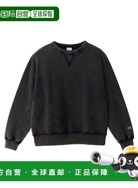 日本直邮冠军 Champion 女士 宽松圆领卫衣 半袖设计 CWC014抓绒