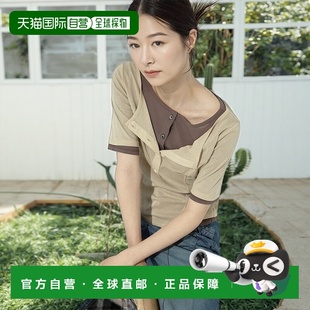 1h可退 日本直邮STUDIOUS女装层叠设计亨利领T恤 125321002