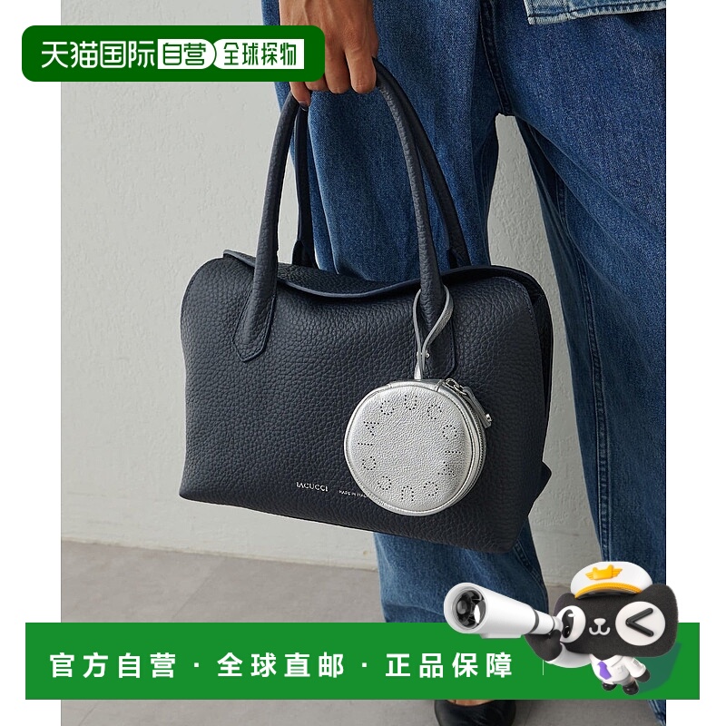 1h可退 日本直邮IACUCCI女士柔韧皮革迷你收纳包潮流圆扣设计多用