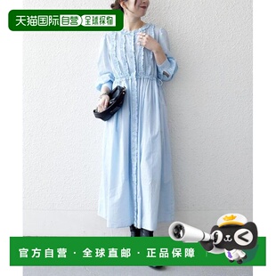 日本直邮SHIPS any 可机洗细平布 A字廓形 荷叶边设计 衬衫连衣裙