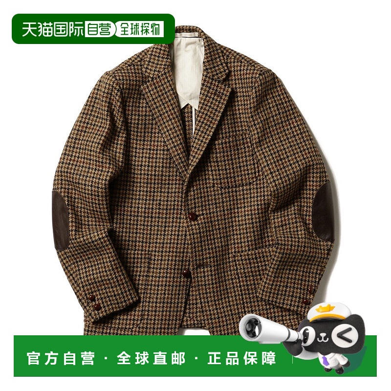 日本直邮BEAMS PLUS 哈里斯粗花呢枪会3扣格纹西装夹克外套