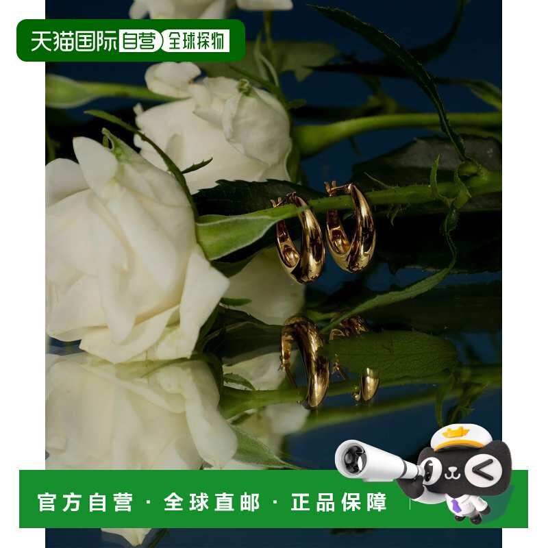 1h可退 日本直邮MARIHA 女士 黄铜镀18K黄金圆环耳环 64420255287