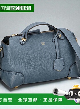 日本直邮Fendi 女士皮革手提包 8BL146-0ANT2 F199A 蓝色轻便小号