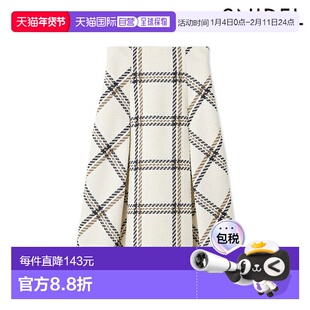 日本直邮SNIDEL 2025 秋冬可持续羊毛格纹中长裙（SWFS254144SWFS