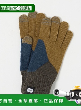 1h可退 日本直邮EVOLG 男女同款 CRACKED 触屏保暖手套 配色拼接