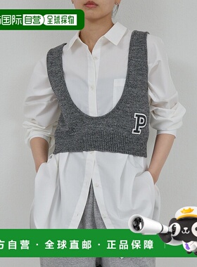 1h可退 日本直邮GALLARDAGALANTE 女装 PEAS联名字母针织背心 宽