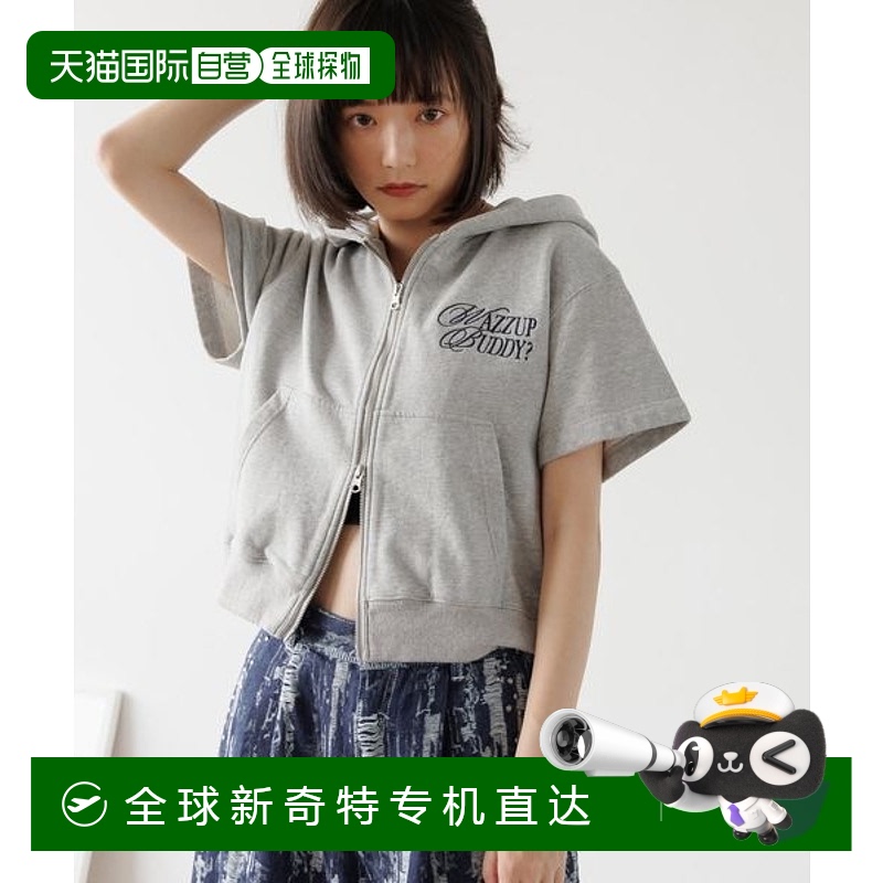 1h可退 日本直邮PAGEBOYLIM 男女同款 宽松版型 半拉链连帽卫衣 5