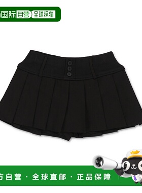 1h可退 日本直邮SPINNS 女装 高腰叠层风褶皱迷你裙 半身裙 3扣设
