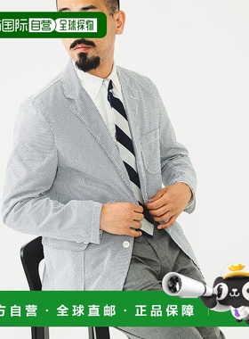 日本直邮beams 纯色一粒扣宽松西装外套 男款 黑色