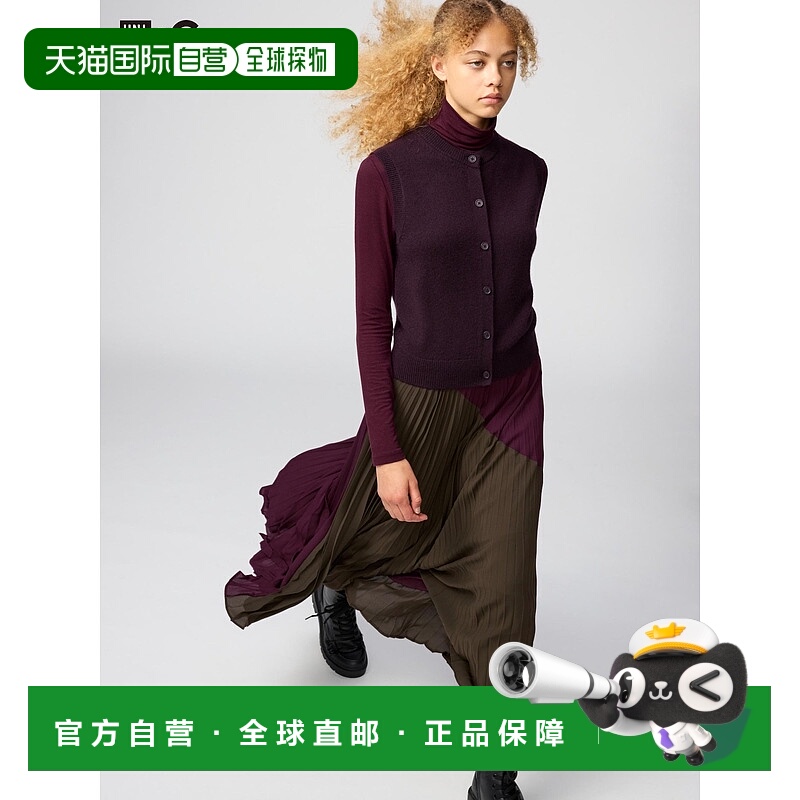 日本直邮Uniqlo Cashmere 短款圆领羊绒背心 479673优衣库
