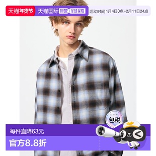 日潮跑腿UNIQLO优衣库 法兰绒格纹衬衫 480767上衣