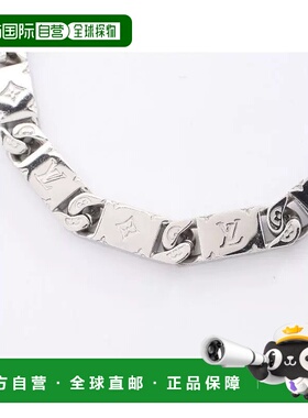 日本直邮中古LV路易威登男A级95新necklace项链不锈钢项链银色