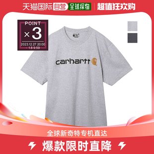 k195 hgy 圆领 麻短袖 徽标图案 T恤男式 Carhartt