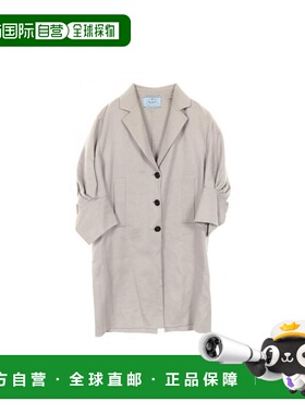 日本直邮中古Prada普拉达女B级9新gray灰色牛仔布外套灰色