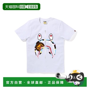 1h可退 日本直邮A BATHING APE 女装 新迷彩印花米洛鲨鱼短袖T恤2