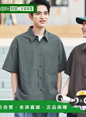 1h可退 日本直邮FREAK'S STORE 男士休闲版型格纹短袖衬衫 120524