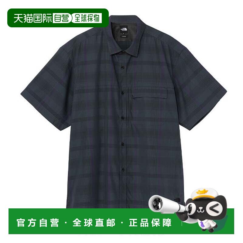 日本直邮北面THE NORTH FACE Logo翻领短袖宽松衬衫 男女同款图片