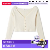 短款 日本直邮FRAY fwnt25 罗纹针织开衫 长袖 2025秋冬系列短款