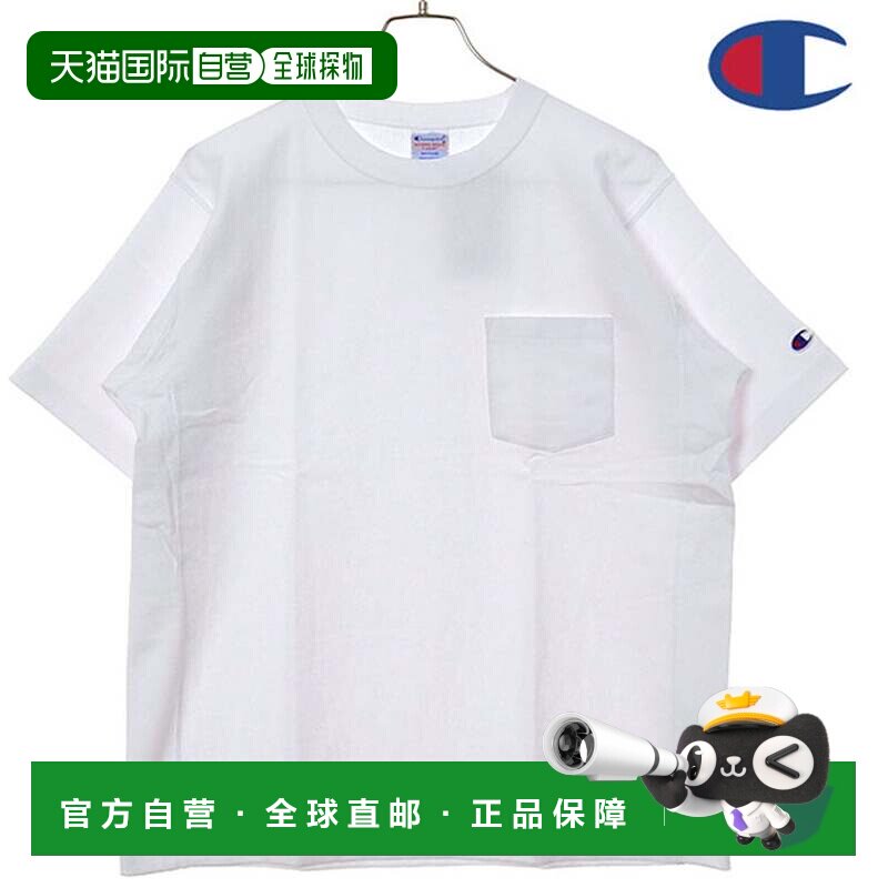 日本直邮Champion REVERSE WEAVE 短袖口袋T恤 白色 C3-Z319