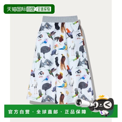 1h可退 日本直邮go slow caravan 女装 原创全幅印花高腰罗纹A字