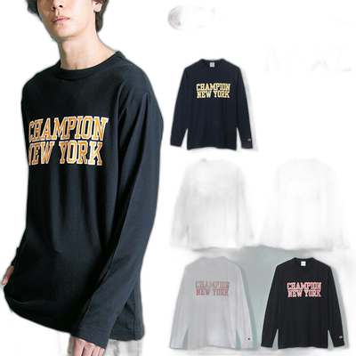 日本直邮CHAMPION冠军 男士长袖T恤 C3-X410