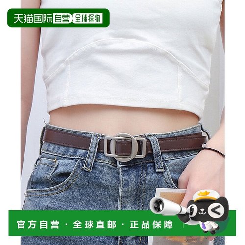 日本直邮florge 无级调节地球扣皮革触感细腰带 [FL8218EW009432]